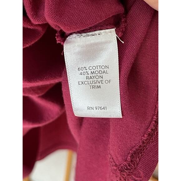 J Jill Cotton Solid Blend Tunic Top Bell Sleeves Size Large - Picture 3 of 4